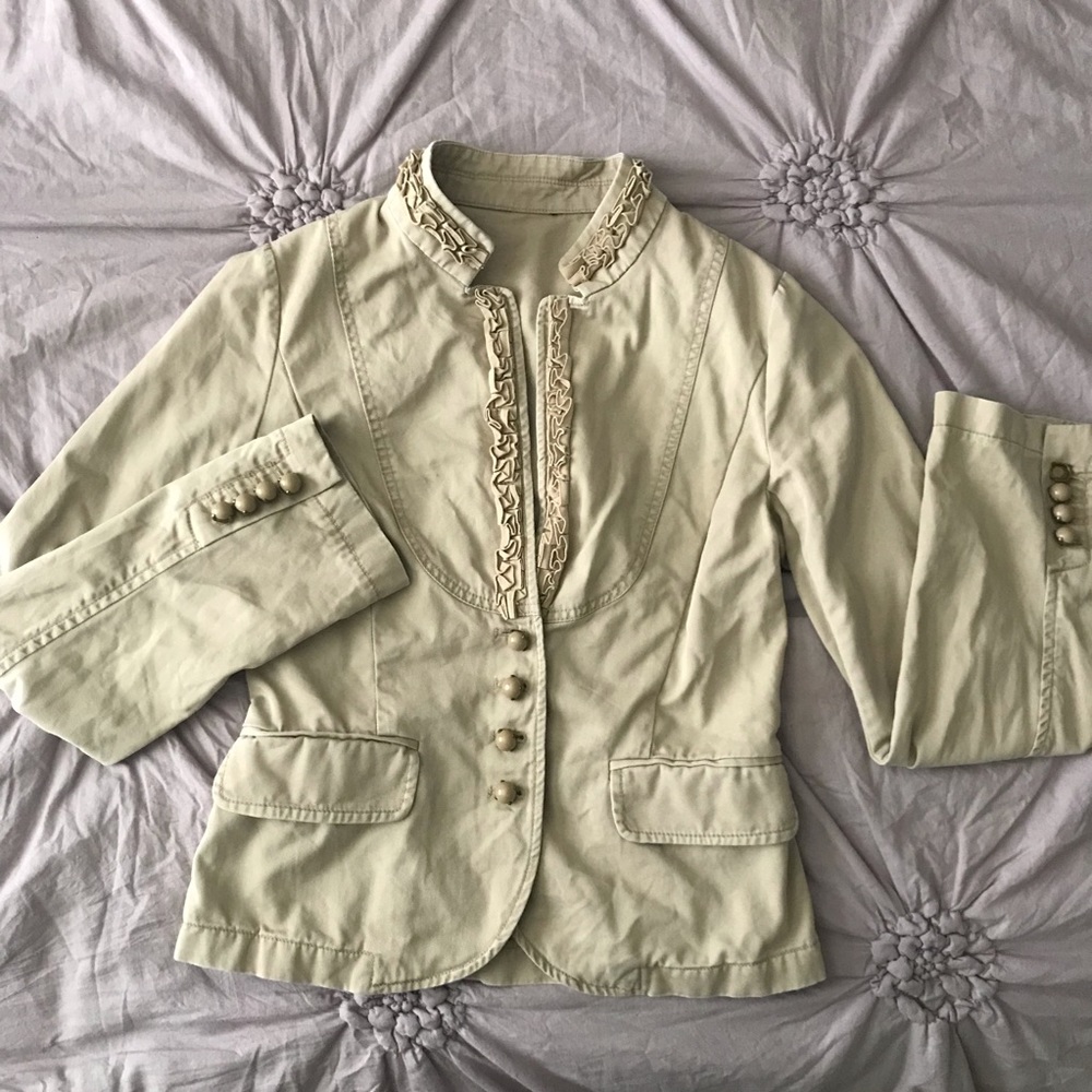 J. Crew Cream Tan Victorian Blazer Jacket